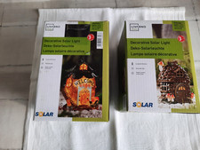 2X LED SOLAR LEUCHTE AUSSEN DEKO BUNT