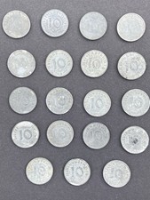 Original 10-Reichspfennig-Münzen 19 Stück 