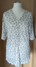 Damenbluse tunika weiß blau - tunika, weiß-blau