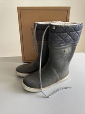 AIGLE GIBOULLEE MARINE BLANC KINDER GUMMISTIEFEL GEFÜTTERT GR.32