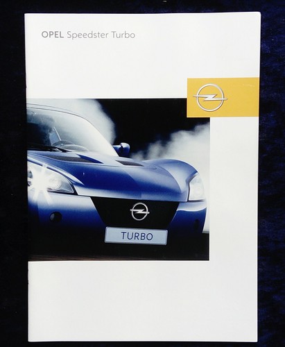 Opel speedster turbo prospekt - opel,