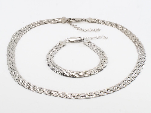 Geflochtenes schmuckset - geflochtenes,