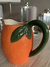 Kanne Saft Krug Karaffe Orangen Presse Topf Keramik Garten Sommer Party Vase 49€