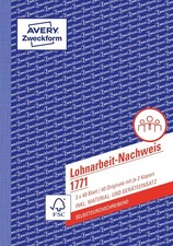 AVERY Zweckform Formularbuch "Lohnarbeit-Nachweis" SD A5 3 x 40 Blatt