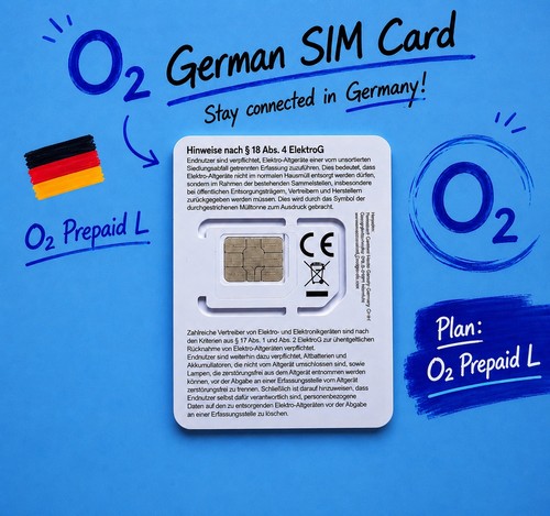 German sim card prepaid - german, o2