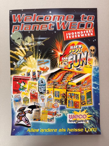 Weco feuerwerk plakat vintage - weco,