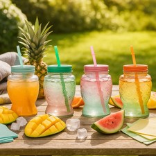 4 Stück Saft Trinkgläser mit