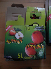 20 Stück Bag in Box Karton 5 L Liter Apfelsaft Schachtel Saftkarton Faltkarton