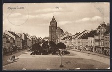 Ansichtskarte Haynau i. Schl., Ring mit Kirche aus der Vogelschau 1911 