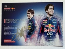 Sebastian Vettel signiert Formel F1 Karte original Unterschrift Autogramm