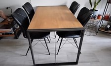 Esszimmer Tisch + Stühle zeitlos in schwarz 