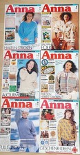 6 x BURDA ANNA 1988 Handarbeitsheft Stricken Sticken Nähen Häkeln Basteln