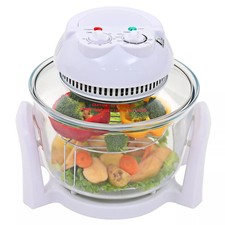 Halogenofen Heissluftofen mit Erweiterungsring 800W 10L Halogenoven