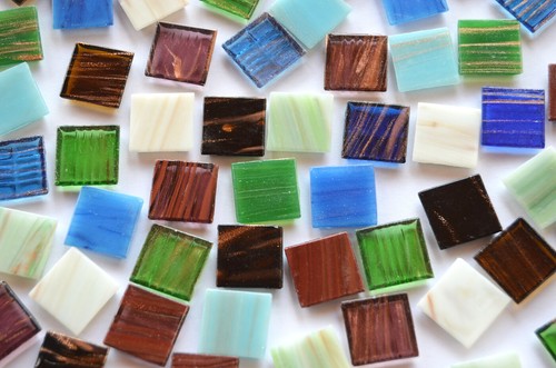 Stück glas mosaiksteine - stück,