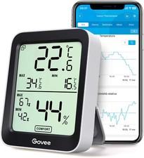 Thermometer Hygrometer, genaues Innenmessgerät mit intelligenten App-Warnungen und 