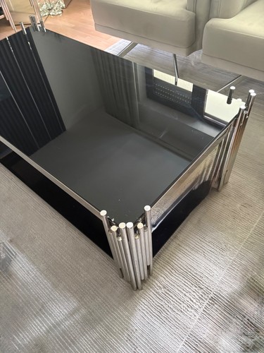 Couchtisch schwarz glas - schwarz,