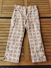 Rainer Engel RE SPORT Golf Hose kariert braun 36 vintage 