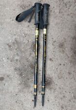 Leki Makalu Gold Schwarz 110-135cm Nordic Walking Stöcke Wandern