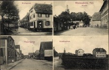 Ak Rheinzabern in der Pfalz, Kirchgasse, Kirche, Rappengasse,... - 10654264