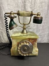 Fernsprechapparat Model Antik Marmor Grüner Onyx Telefon 