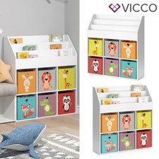 Kinderregal Bücherregal Aufbewahrungsregal Luigi Spielzeugablage Faltbox Vicco