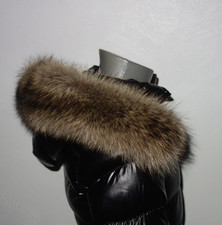 Raccoon Fur Hood Collar Real