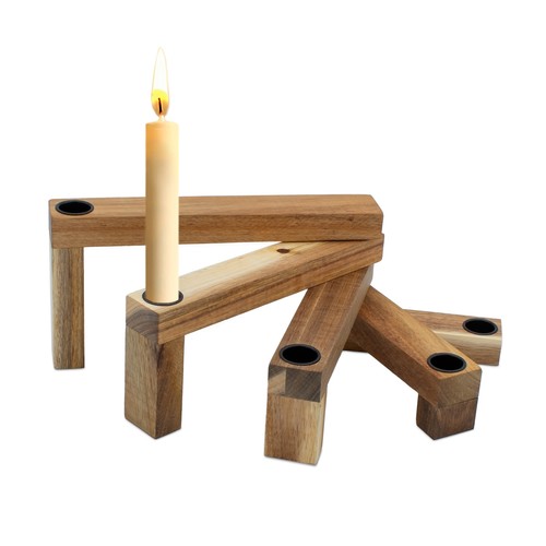 Holz tafelkerzen ständer - tafelkerzen,