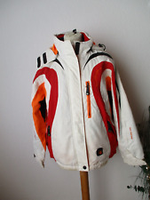 IGUANA Damen Ski Jacke Gr. 36 Kapuze orange-weiß-rot-schwarz