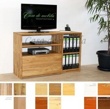 TV-Kommode 134x84x46cm Eiche Buche Kiefer Massivholz geölt weiß bianco kolonial