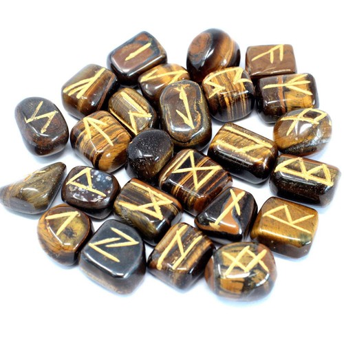 Runenstein set mit tigerauge - mit,