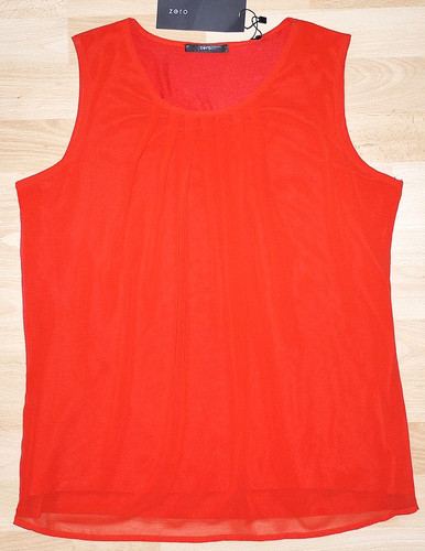 Zero top rot shirt - gr.40, bluse