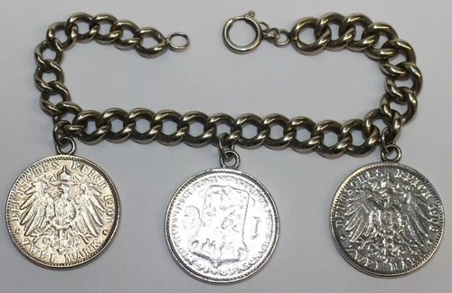 A0189 silber münzen armband - a0189,