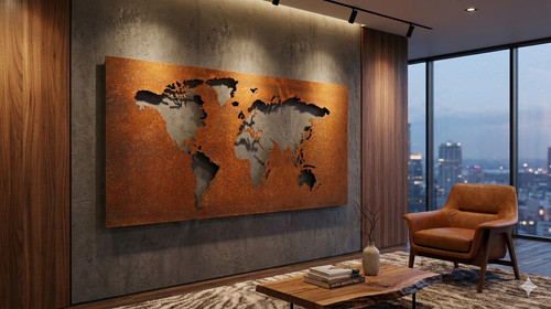 Edelrost wanddeko aus - edelrost,