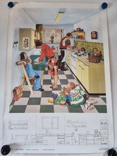 Vintage Schulwandbild - In der