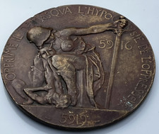 WWI Germania Bronze Medaille 1919 C. Magnette Freimaurer Francs-Macons G. Petit