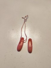 Alte Korea Barbie Ballerina Schuhe rosa Vintage 70er Gummi 