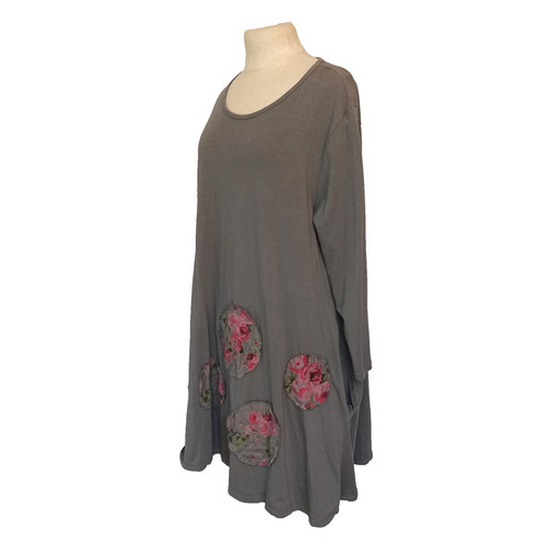 Tunika kleid grau landhausstil - kleid,