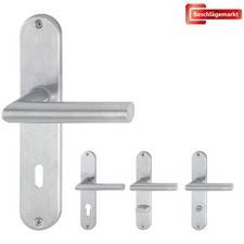 Hoppe Amsterdam Türdrücker- Wechselgarnitur Langschild BB/PZ/WC Edelstahl matt