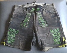 Alte kurze Hirschlederhose, Trachtenhose, tolle Handstickerei  Wiesn Zeit !