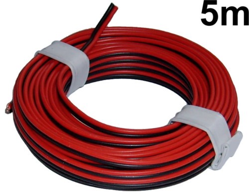 Litze adrig rot schwarz - , rot/schwarz