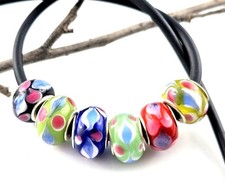 Glasperlen Großloch 9,5x14mm