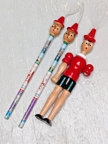 Vintage pinocchio holzpuppe - vintage,