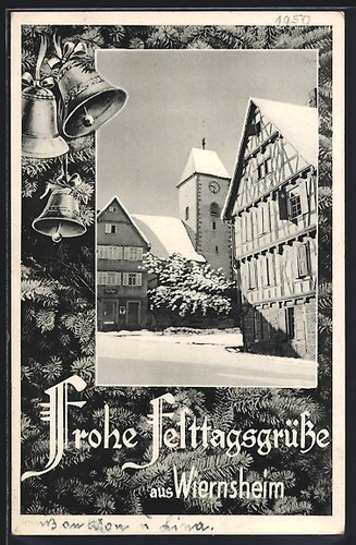 Ansichtskarte wiernsheim - ansichtskarte,