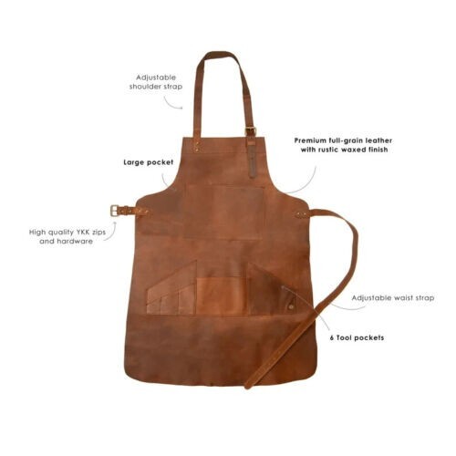 Schürze leder grill koch - leder,