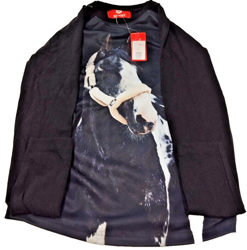 Red horse shirt mädchen - red,