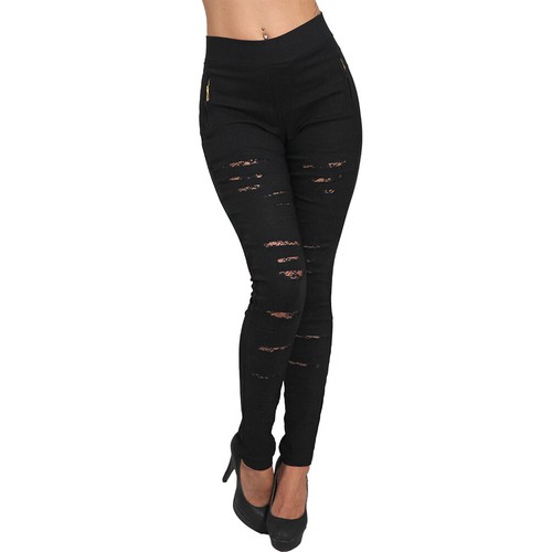 Jeans hose punk schlitze - jeans,