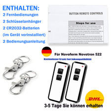 2Stück Handsender für Novoferm Novotron 522/524 MAX43-2 433MHz Garagentor