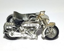 1914 Sunbeam Motorrad mit Beiwagen chrom No. 8 regular wheels Matchbox # 25/230