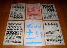 6x Original DDR Typofix Rubbelbilder NVA Symbole Panzer Raketen SPW U-Boot Heli
