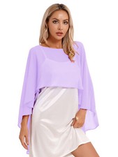 Damen Chiffon Poncho Stola